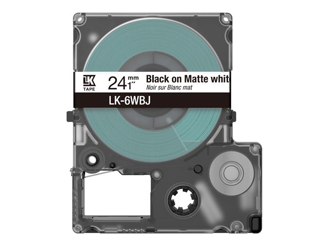 Epson LabelWorks LK-6WBJ - Black on matte white - Roll (2.4 cm x 8 m) 1 cassette(s) hanging box - tape cartridge - for LabelWorks LW-C610