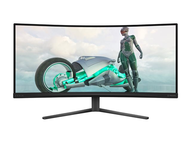 Philips Evnia 3000 34M2C3500L - LED monitor - gaming - curved - 34\" - 3440 x 1440 WQHD @ 180 Hz - Fast VA - 300 cd/m² - 4000:1 - HDR10 - 1 ms - 2xHDMI, DisplayPort - charcoal