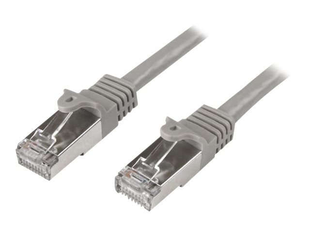 StarTech.com 3m CAT6 Ethernet Cable, 10 Gigabit Shielded Snagless RJ45 100W PoE Patch Cord, CAT 6 10GbE SFTP Network Cable w/Strain Relief, Grey, Fluke Tested/Wiring is UL Certified/TIA - Category 6 - 26AWG (N6SPAT3MGR) - Patch cable - RJ-45 (M) to RJ-45 (M) - 3 m - SFTP - CAT 6 - molded, snagless - grey