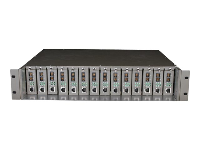 TP-Link TL-MC1400 - Modular expansion base - 2U - rack-mountable - for P/N: TL-SG3210XHP-M2 V2.6, TL-SG3452XP V1