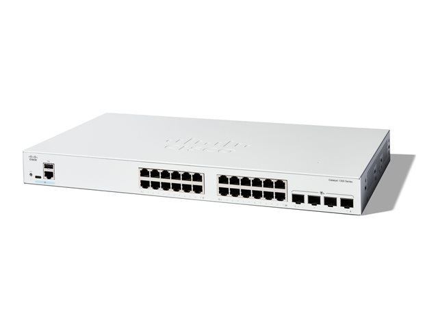 Cisco Catalyst 1300-24T-4X - Switch - L3 - Managed - 24 x 10/100/1000Base-T + 4 x 10 Gigabit SFP+ - rack-mountable