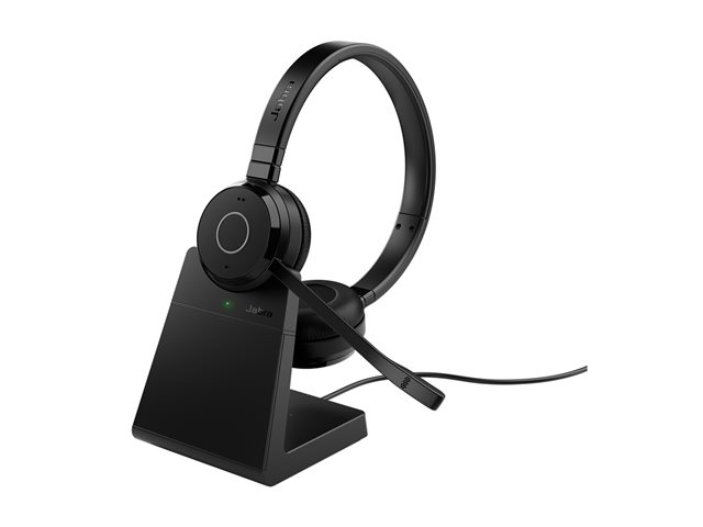 Jabra Evolve 65 TE Stereo - Headset - on-ear - Bluetooth - wireless - USB-A via Bluetooth adapter - noise isolating - Certified for Microsoft Teams