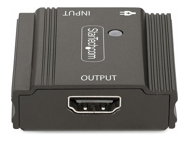 StarTech.com 33ft (10m) 8K 60Hz HDMI Signal Booster, Active HDMI 2.1 Inline Repeater and Video Signal Amplifier up to 8K 60Hz/4K 144Hz, Compact HDMI Cable Extender - HDMI Signal Extension (33FT-8K-HDMI-BOOSTER) - Video/audio extender - transmitter - HDMI - 2 ports - up to 10 m - TAA Compliant