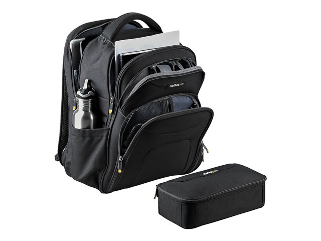 StarTech.com 15.6\" Laptop Backpack with Removable Accessory Organizer Case - Professional IT Tech Backpack for Work/Travel/Commute - Ergonomic Computer Bag - Durable Ballistic Nylon - Notebook/Tablet Pockets - Notebook carrying backpack - 15.6\"