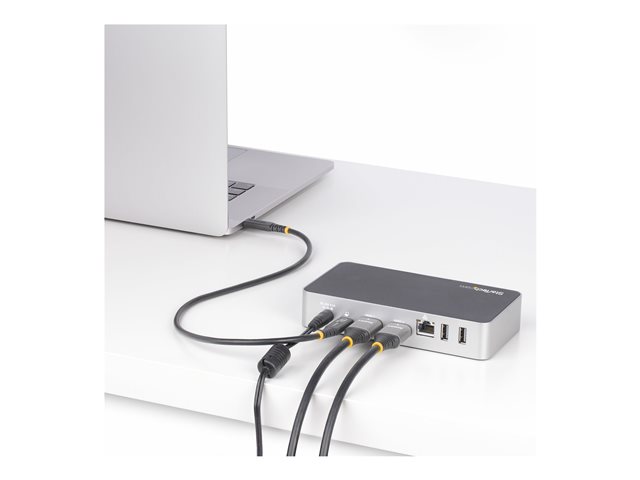 StarTech.com 50cm (1.6ft) USB4 Cable, USB-IF Certified USB-C Cord 40Gbps - USB cable - 24 pin USB-C (M) to 24 pin USB-C (M) - USB4 / Thunderbolt 3 / Thunderbolt 4 / DisplayPort 1.4 - 48 V - 5 A - 50 cm - 8K60Hz support, 4K120Hz support, extended power range (EPR), Power Delivery 3.1 support, halogen-free, passive - black