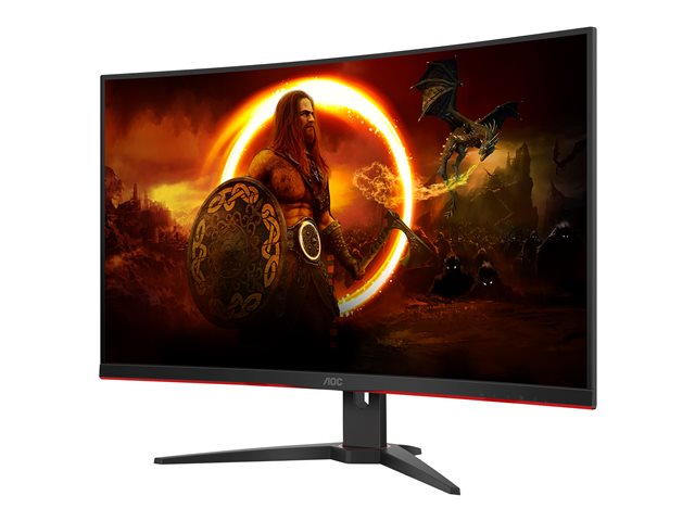 AOC Gaming C32G2ZE/BK - LED monitor - gaming - curved - 32\" (31.5\" viewable) - 1920 x 1080 Full HD (1080p) @ 240 Hz - VA - 300 cd/m² - 3000:1 - 1 ms - 2xHDMI, DisplayPort - black