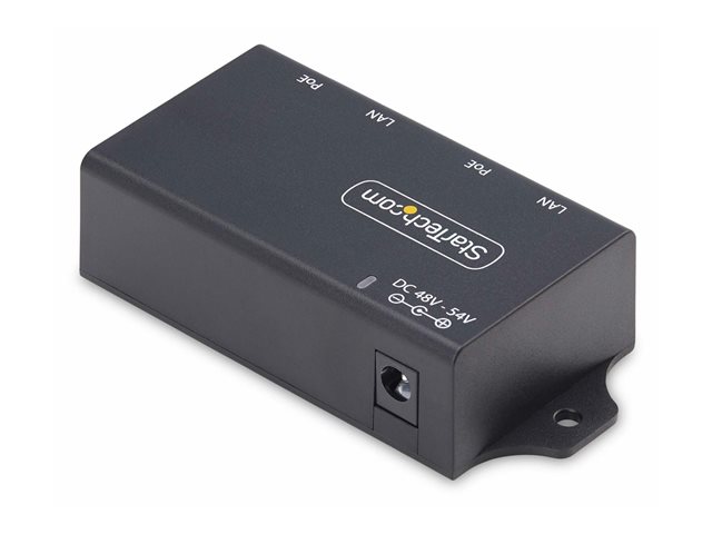 StarTech.com 2-Port Gigabit PoE+ Injector, PoE/PoE+ (802.3af/802.3at) 30W - PoE injector - unmanaged inline - DC 48 - 52 V - 30 Watt - output connectors: 2 - black