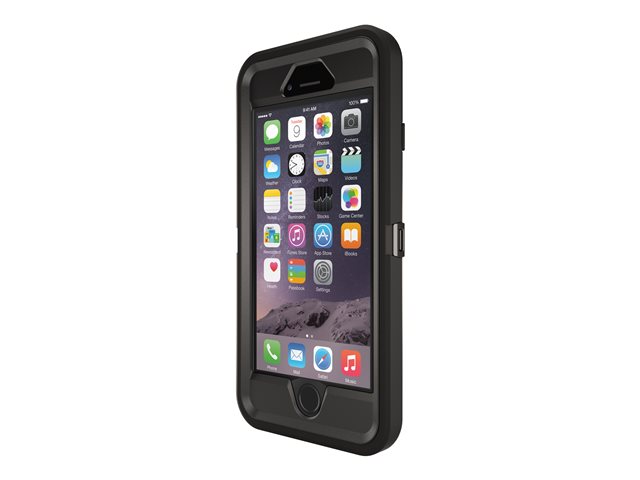 OtterBox Defender Series Apple iPhone 6/6s - Back cover for mobile phone - silicone, polycarbonate - black - for Apple iPhone 6, 6s