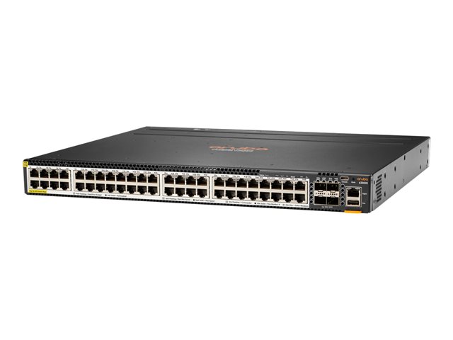 HPE Aruba 6300M - Switch - L3 - Managed - 48 x 100/1000/2.5G/5G (PoE+) + 4 x 1 Gigabit / 10 Gigabit / 25 Gigabit / 50 Gigabit SFP56 (uplink / stacking) - front and side to back - rack-mountable - PoE+ (2880 W)
