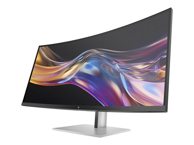 HP 738pu - Series 7 Pro - LED monitor - curved - 38\" (37.52\" viewable) - 3840 x 1600 WQHD+ @ 60 Hz - IPS Black - 400 cd/m² - 2000:1 - DisplayHDR 400 - 5 ms - Thunderbolt 4, HDMI, DisplayPort, USB-C - speakers - black, silver