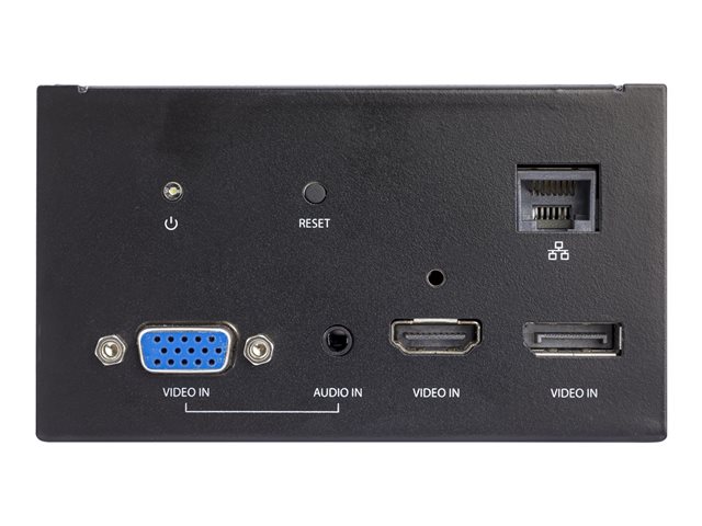 StarTech.com Audio / Video Module for Conference Table Connectivity Box - Mounting plate - mini-phone 3.5mm, HDMI, DisplayPort, RJ-45, VGA - black - for P/N: BEZ4MOD, BOX4MODULE