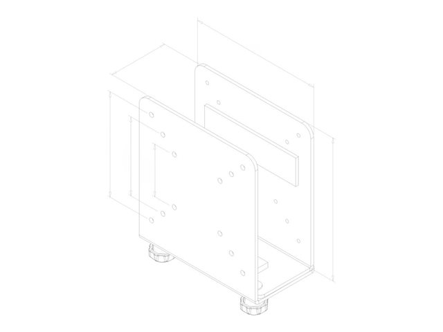 Neomounts THINCLIENT-20 - Mounting component (holder) - for thin client - black - behind flat-panel