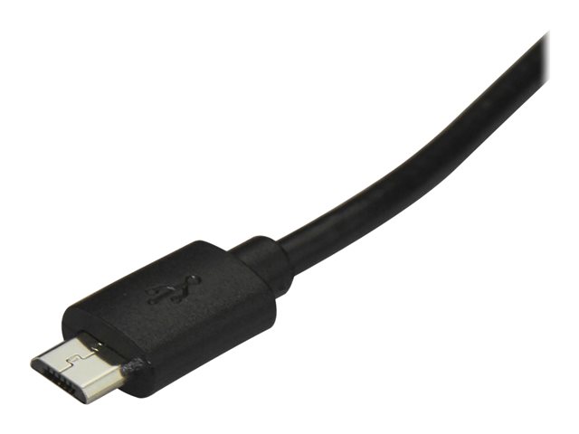 StarTech.com USB C to Micro USB Cable 2m 6ft - USB-C to Micro USB Charge Cable - USB 2.0 Type C to Micro B - Thunderbolt 3 Compatible (USB2CUB2M) - USB cable - 24 pin USB-C (M) to Micro-USB Type B (M) - USB 2.0 - 2 m - black