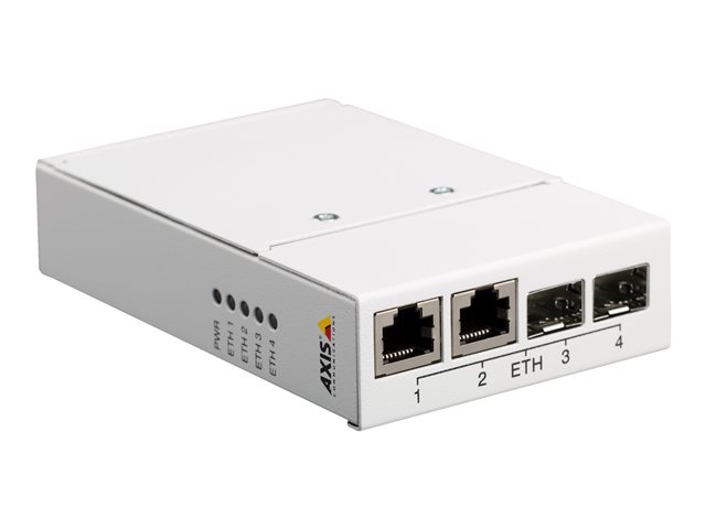 AXIS T8606 Media Converter Switch - Fibre media converter - 100Mb LAN - 10Base-T, 100Base-TX - 2 ports - 2 x RJ-45 / 2 x SFP (mini-GBIC) - for AXIS P1385-E, P1455-LE, P1455-LE-3, P3818-PVE, Q1942-E, Q6100-E 50