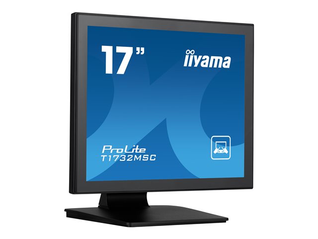 iiyama ProLite T1732MSC-B1S - LCD monitor - 17\" - touchscreen - 1280 x 1024 - TN - 250 cd/m² - 1000:1 - 5 ms - HDMI, VGA, DisplayPort - speakers - black, matte