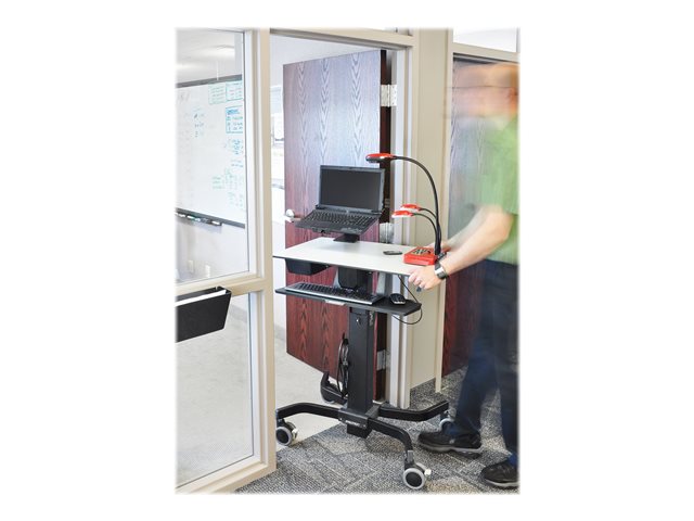 Ergotron TeachWell Mobile Digital Workspace - Cart - Constant Force Technology - for notebook / keyboard / mouse - steel, phenolic composite, high-grade plastic - graphite grey
