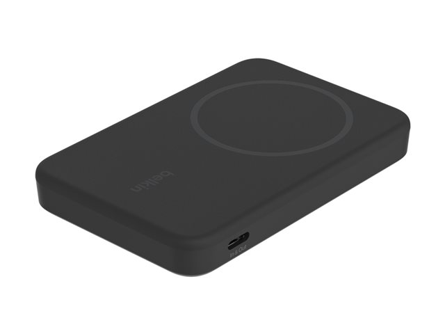 Belkin - Wireless power bank - magnetic with Qi2 - 8000 mAh - 15 Watt - Fast Charge (24 pin USB-C) - on cable: USB-C - black