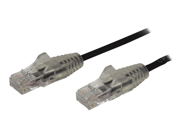 StarTech.com 1.5m Slim LSZH CAT6 Ethernet Cable, 10 Gigabit Snagless RJ45 100W PoE Patch Cord, CAT 6 10GbE UTP Network Cable w/Strain Relief, Black, Fluke Tested/ETL/Low Smoke Zero Halogen - Category 6 - 28AWG (N6PAT150CMBKS) - Patch cable - RJ-45 (M