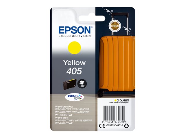 Epson 405 - 5.4 ml - yellow - original - blister with RF/acoustic alarm - ink cartridge - for WorkForce WF-7310, 7830, 7835, 7840, WorkForce Pro WF-3820, 3825, 4820, 4825, 4830