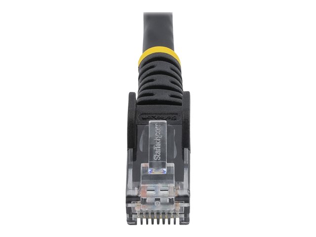 StarTech.com 3m LSZH CAT6 Ethernet Cable, 10 Gigabit Snagless RJ45 100W PoE Network Patch Cord with Strain Relief, CAT 6 10GbE UTP, Black, Individually Tested/ETL, Low Smoke Zero Halogen - Category 6 - 24AWG (N6LPATCH3MBK) - Patch cable - RJ-45 (M) t