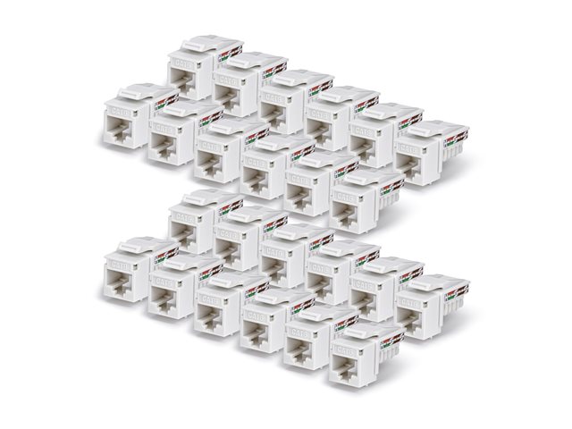Cat6 Keystone Jack 24-Pack 90-Deg 110