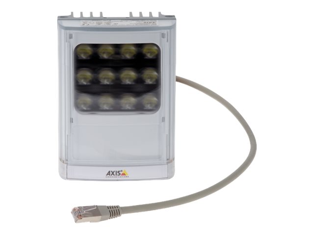AXIS T90D25 - White LED illuminator - ceiling mountable, pole mountable, wall mountable - indoor, outdoor - 25 Watt - white, silver - for AXIS M5075-G, P1385-E, P1455-LE, P1455-LE-3, Q1656, Q1656-B, Q1715, V5938 50