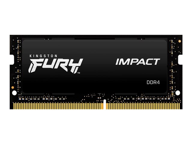 Kingston FURY Impact - DDR4 - module - 32 GB - SO-DIMM 260-pin - 2666 MHz / PC4-21300 - CL16 - 1.2 V - unbuffered - non-ECC - black