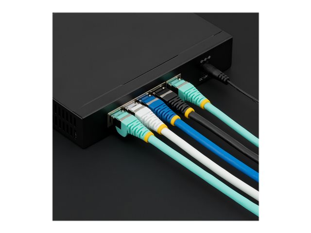 StarTech.com 5m CAT6a Ethernet Cable - Aqua - Low Smoke Zero Halogen (LSZH) - 10GbE 500MHz 100W PoE++ Snagless RJ-45 w/Strain Reliefs S/FTP Network Patch Cord - Patch cable - RJ-45 (M) to RJ-45 (M) - 5 m - S/FTP - CAT 6a - IEEE 802.3bt - snagless, stranded, molded, halogen-free - aqua