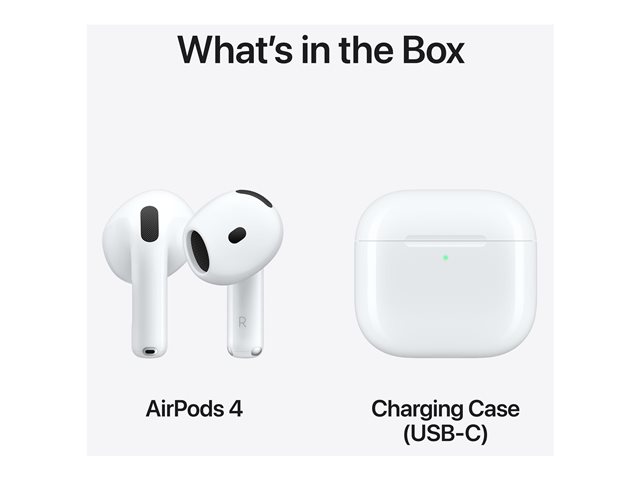 Apple AirPods 4 with Active Noise Cancellation - True wireless earphones with mic - ear-bud - Bluetooth - active noise cancelling - white