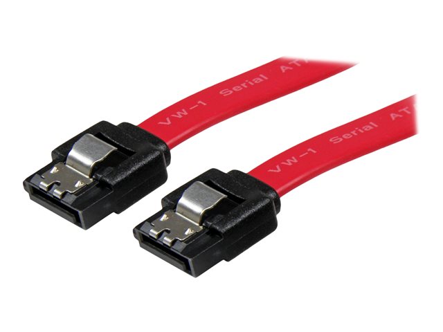 StarTech.com 12in Latching SATA Cable - SATA cable - Serial ATA 150/300/600 - SATA (R) to SATA (R) - 1 ft - latched - red - LSATA12 - SATA cable - Serial ATA 150/300/600 - SATA (R) to SATA (R) - 30 cm - latched - red - for P/N: 10P6G-PCIE-SATA-CARD, 2P6G-PCIE-SATA-CARD, 4P6G-PCIE-SATA-CARD, 6P6G-PCIE-SATA-CARD