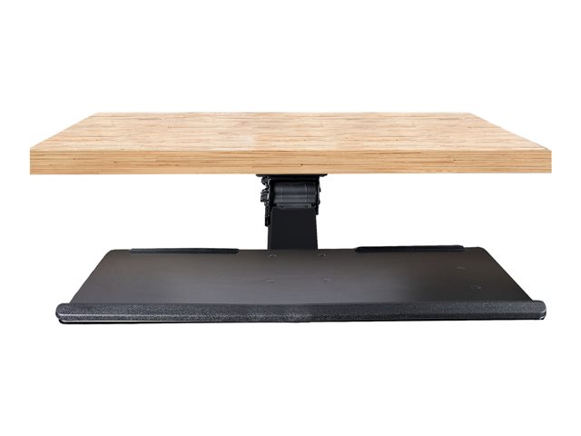 StarTech.com Under Desk Keyboard Tray, Full Motion & Height Adjustable Keyboard and Mouse Tray, 10\" x 26\" Platform, Ergonomic Sliding Computer Keyboard Holder with Mouse Pad & Wrist Rest - Desk Mount Keyboard Tray - Keyboard/mouse tray - under-desk mountable - black