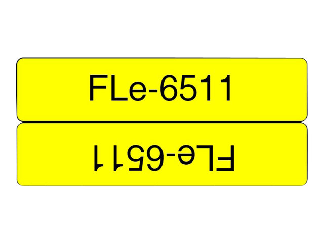 Brother FLe-6511 - Black on yellow - 21 x 45 mm 72 label(s) (1 roll(s) x 72) die cut labels - for P/N: PTP900C
