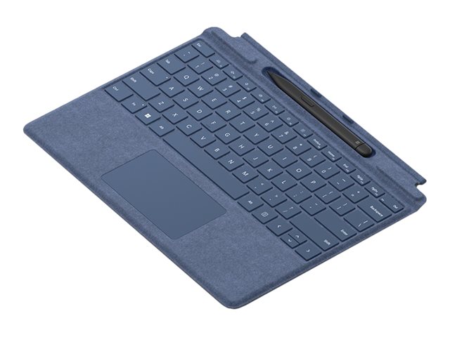 Microsoft Surface Pro Signature Keyboard - Keyboard - with accelerometer, touchpad, Surface Slim Pen 2 storage and charging tray - QWERTY - English - sapphire - with Slim Pen 2
