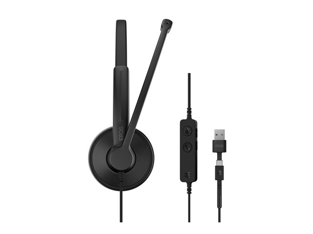 EPOS IMPACT 100 Series - Headset - on-ear - wired - USB-A, USB-C - black