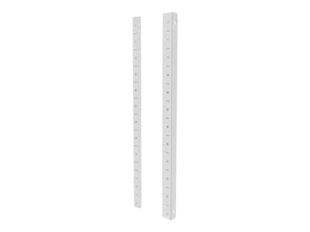 The PanZone® Wall Mount Cabint Rear Rail kit provides additional support for network equipment up to 26.8 inches deep, providing versatility for greater range of applications.  18 RU, 2 Rails, White