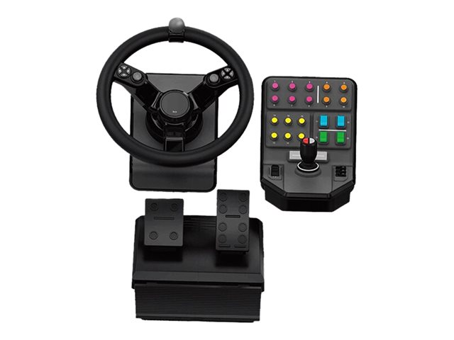 Logitech Heavy Equipment - G-Series - wheel and pedals set - wired - for PC