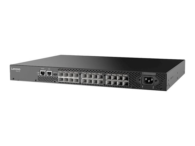 Lenovo ThinkSystem DB610S - Switch - Managed - 24 x 32Gb Fibre Channel SFP+ - desktop, rack-mountable - with 24x 32 Gbps SWL SFP+ transceiver