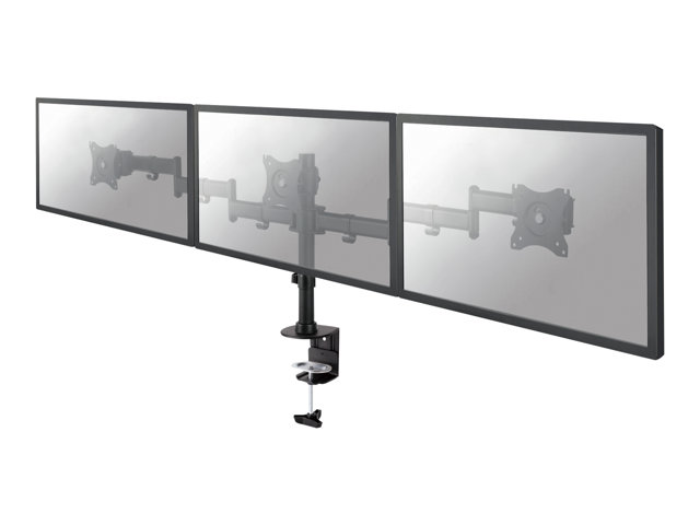 Neomounts NM-D135D3 - Mounting kit - full-motion - for 3 LCD displays - black - screen size: 10\"-27\" - clamp mountable, grommet, desk-mountable