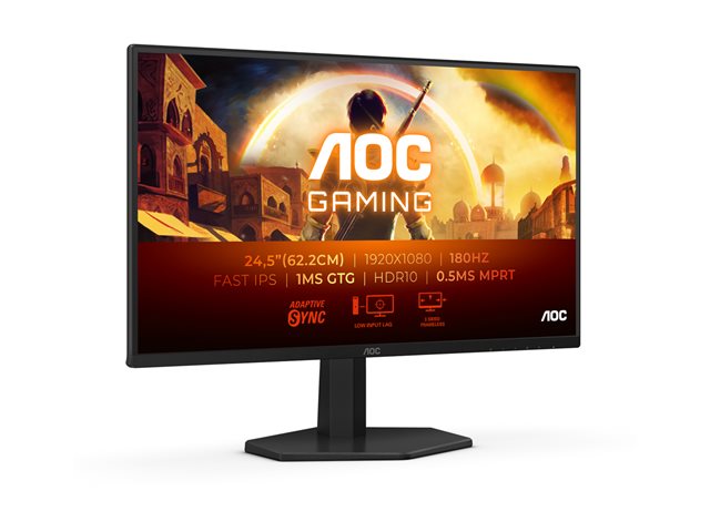24,5' 16:9 Fast IPS 180Hz 1920x1080    HDMI x 1x 2.0 DP x 1x 1.4