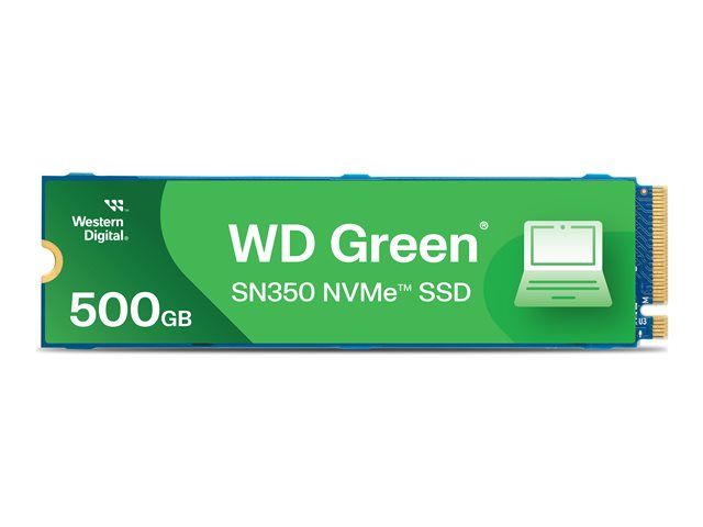WD Green SN350 NVMe SSD WDS500G2G0C-00CDH0 - SSD - 500 GB - internal - M.2 2280 - PCIe 3.0 x4 (NVMe)