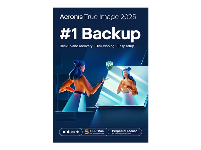 Acronis True Image 2025 - Licence - 5 computers - ESD - Win, Mac, Android, iOS