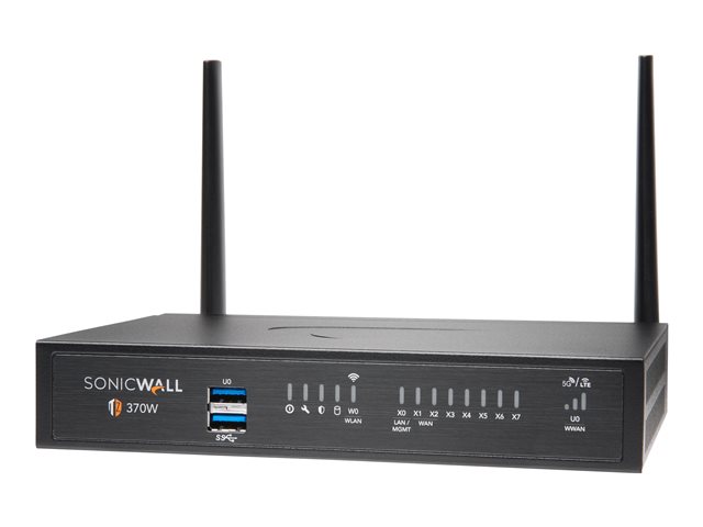 SonicWall TZ370W - Security appliance - 1GbE - Wi-Fi 5 - 2.4 GHz, 5 GHz - NFR - desktop