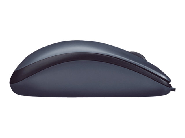 Logitech M100 - Mouse - right and left-handed - optical - 3 buttons - wired - USB - black