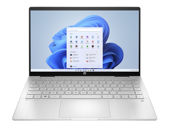 HP Pavilion x360 Laptop 14-ek1006nb - Flip design - Intel Core i5 - 1335U / up to 4.6 GHz - Win 11 Home - Intel Iris Xe Graphics - 16 GB RAM - 512 GB SSD NVMe, TLC - 14\" IPS touchscreen 1920 x 1080 (Full HD) - Wi-Fi 6, Bluetooth - natural silver - kbd: Belgium