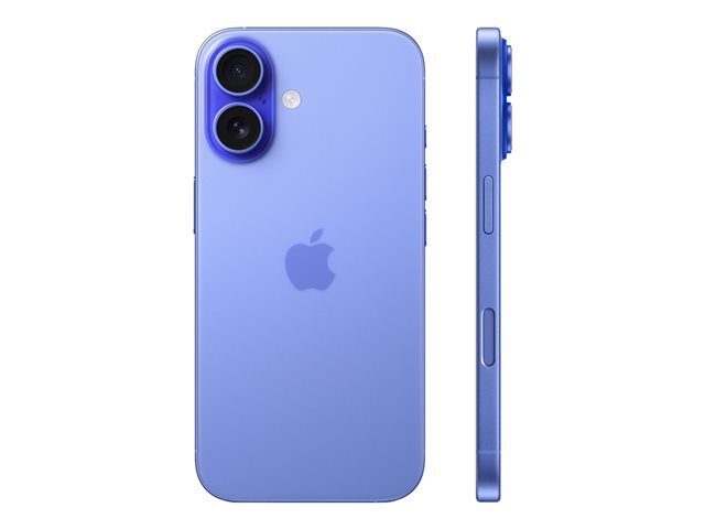 Apple iPhone 16 - 5G smartphone - dual-SIM / Internal Memory 128 GB - OLED display - 6.1\" - 2556 x 1179 pixels - 2x rear cameras 48 MP, 12 MP - front camera 12 MP - ultramarine