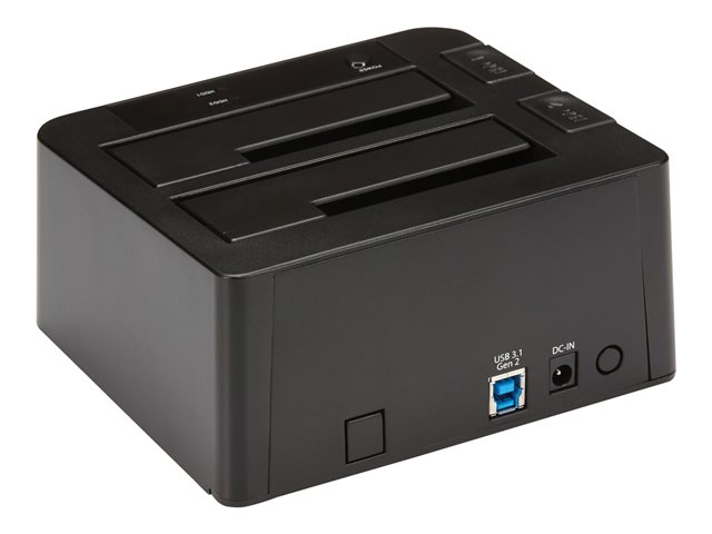 StarTech.com Dual-Bay USB 3.1 to SATA Hard Drive Docking Station, USB 3.1 (10 Gbps) Hard Drive Dock, External 2.53.5 SATA IIIIII, SSDHDD Docking Station, Hot-Swap Hard Drive Bay - Top-Loading - Storage controller - 2.5\", 3.5\" - USB 3.1 (Gen 2) - black