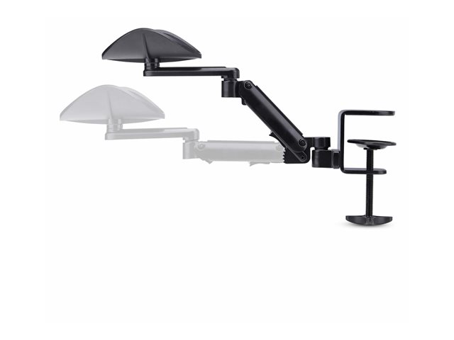 StarTech.com Adjustable Arm Rest For Desk, Clamp-On Install/No Drilling - Mounting kit (arm rest) - aluminium, steel, plastic - black - desk-mountable