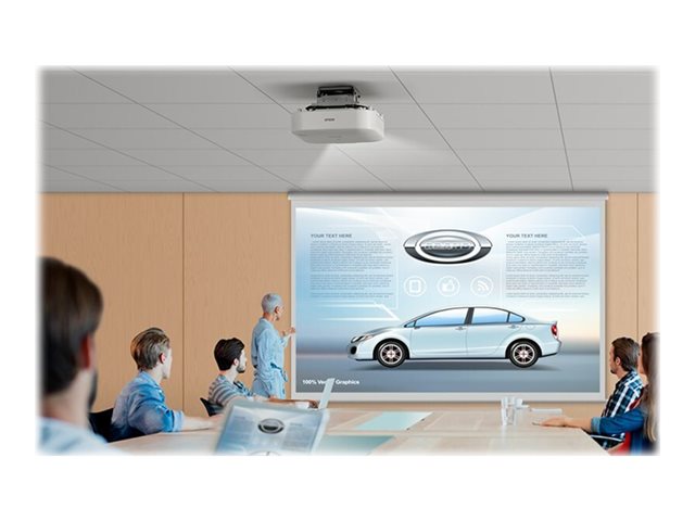 Epson EB-PU2010W - 3LCD projector - 10000 lumens (white) - 10000 lumens (colour) - WUXGA (1920 x 1200) - 16:10 - 1080p - LAN - white