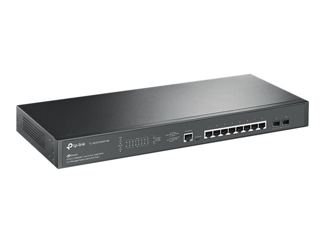 TP-Link JetStream TL-SG3210XHP-M2 - V1 - switch - Managed - 8 x 10/100/1000 + 2 x SFP+ - rack-mountable - PoE+ (240 W)