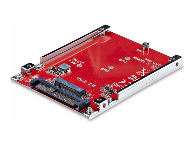 StarTech.com M.2 to U.3 Adapter, For M.2 NVMe SSDs, PCIe M.2 Drive to 2.5inch U.3 (SFF-TA-1001) Host Adapter/Converter, TAA Compliant - 2.5\" Drive Form Factor (1M25-U3-M2-ADAPTER) - Interface adapter - M.2 - M.2 NVMe Card / PCIe 4.0 (NVMe) - U.3 - re